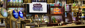 back bar screen advertising in pubs and bars
